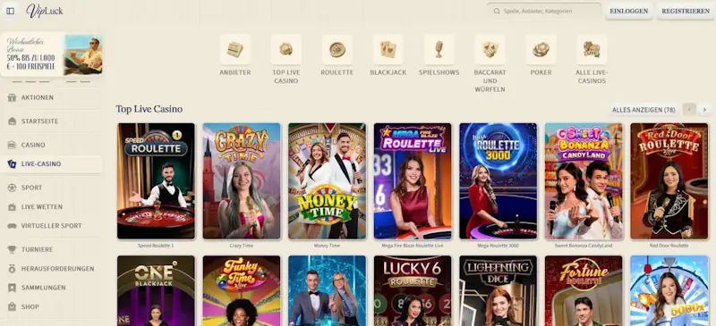 VIPLuck – Casino Sin Licencia en España con Bono Sin Depósito
