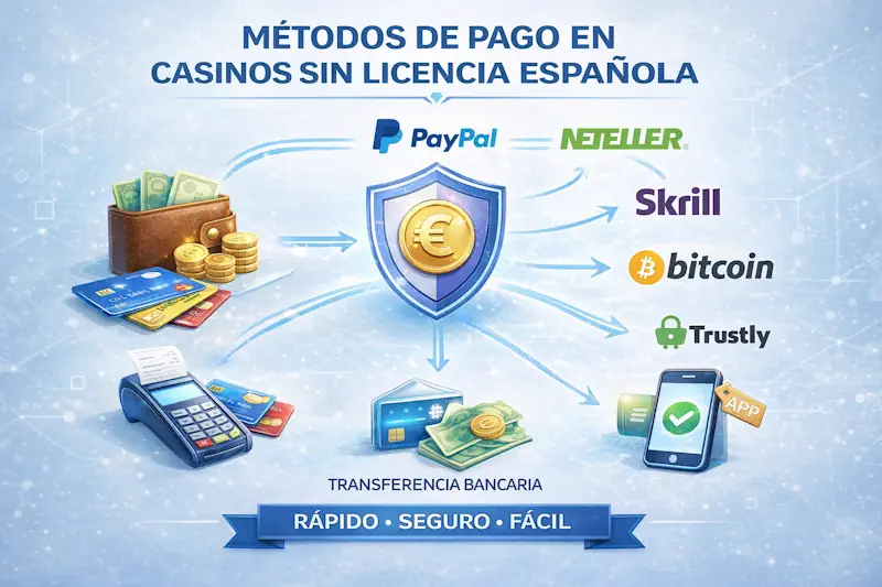 Métodos de Pago en Casinos Sin Licencia Española: Cripto, Monederos y Tarjetas