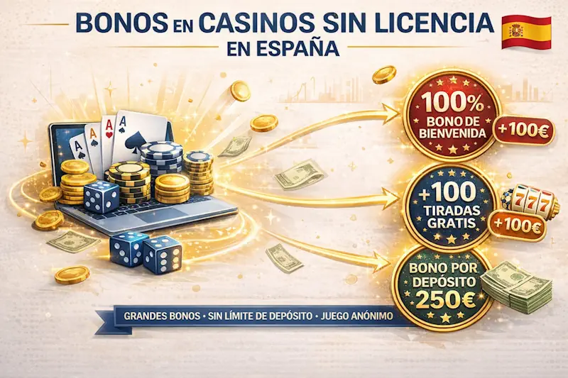 Bonos en Casinos Sin Licencia en España: Bienvenida, Sin Depósito y VIP