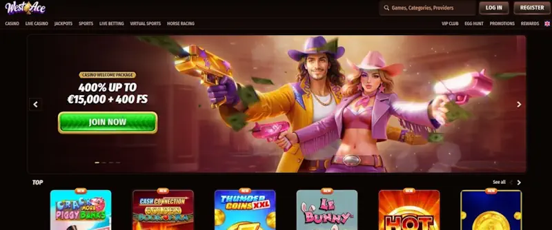 Westace – Casino Online Sin Licencia con Amplio Catálogo de Casino en Vivo