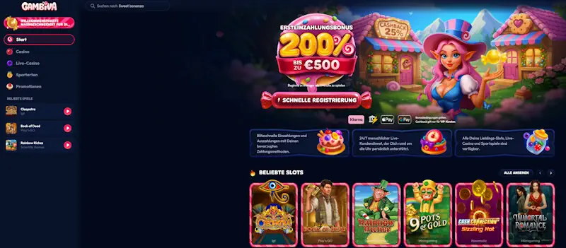 Gambiva – Casino Sin Licencia Española con Apuestas Deportivas y eSports